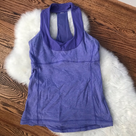 💜 LULULEMON purple striped tank - Picture 2 of 6